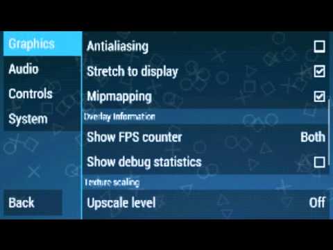 Ppsspp android settings